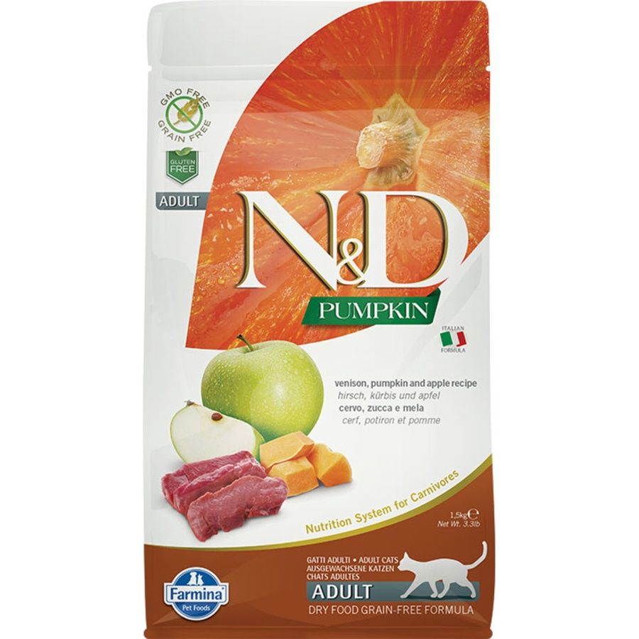 Farmina Cat Grain Free Pumpkin Venison &amp; Apple, Size: 3.3lb