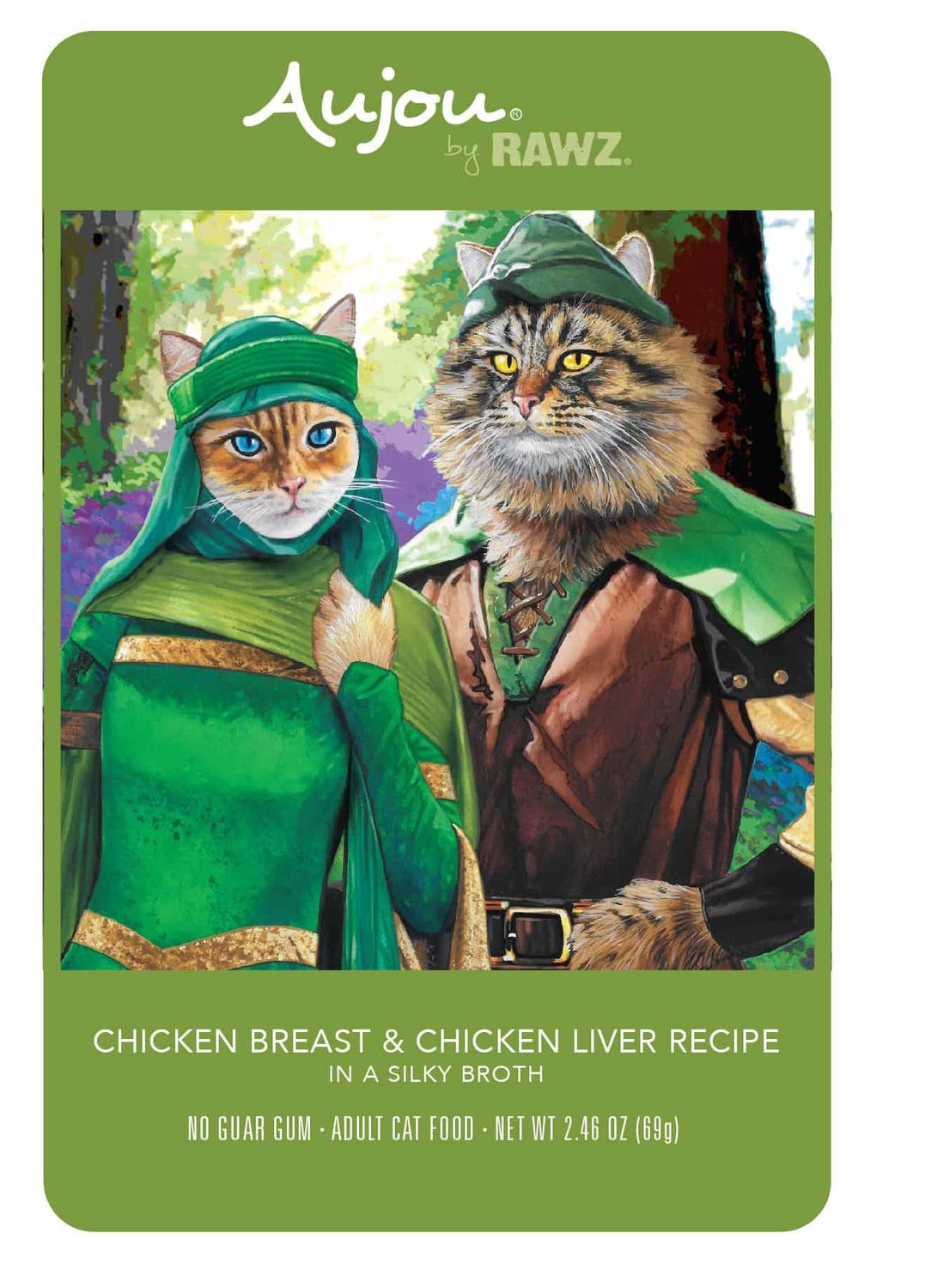 Rawz Cat Aujou Chicken Breast &amp; Chicken Liver 2.46oz