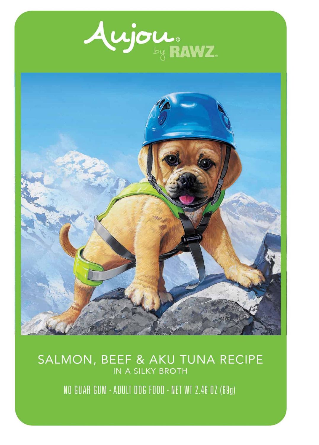 Rawz Dog Aujou Salmon, Beef &amp; Aku Tuna 2.46oz