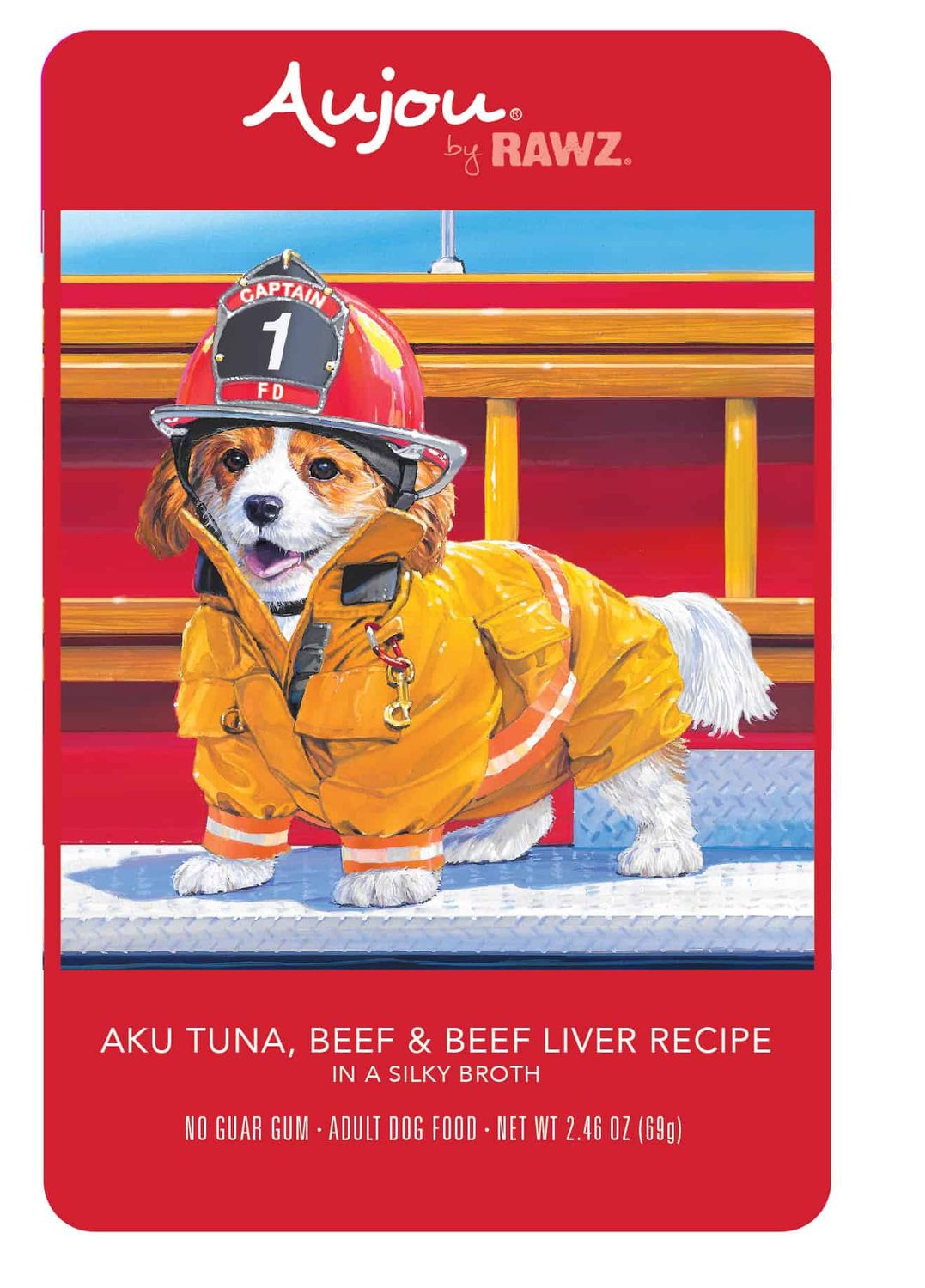 Rawz Dog Aujou Aku Tuna, Beef &amp; Beef Liver 2.46oz