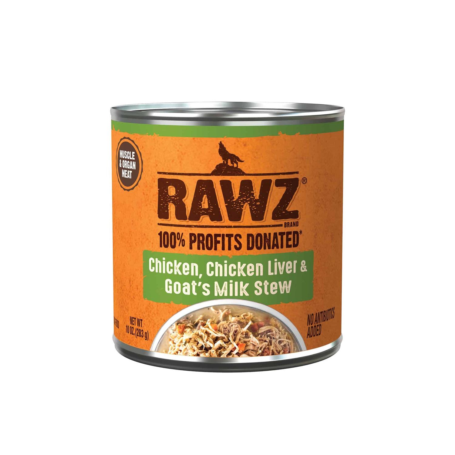 Rawz Dog Can Chicken, Chicken Liver &amp; Goat Milk Stew 10oz