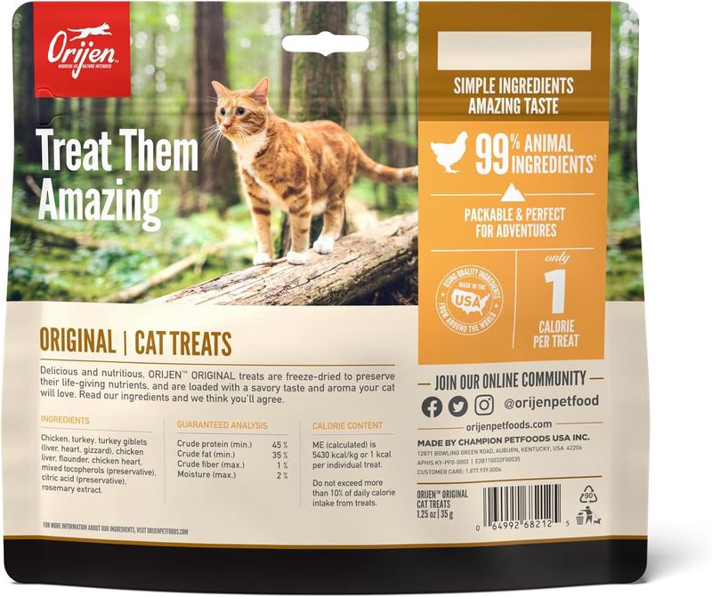 Orijen Cat Freeze Dried Treats Original 1.25oz