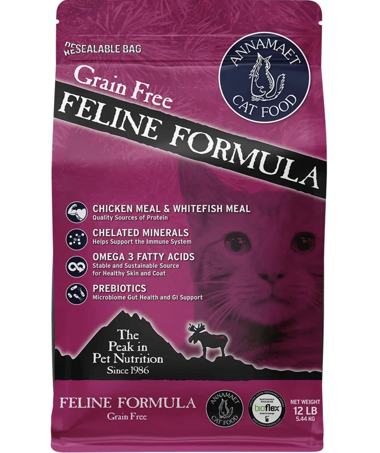 Annamaet Cat Grain Free Feline Formula, Size: 4lb