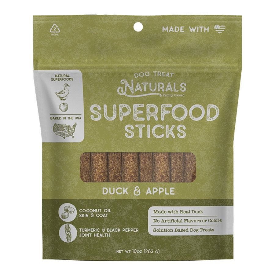 Dog Treat Naturals Dog Superfood Sticks Duck &amp; Apple 10oz