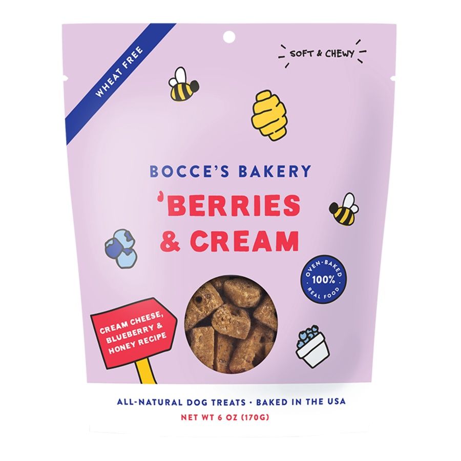 Bocce&#39;s Dog Soft &amp; Chewy Berries Cream 6oz