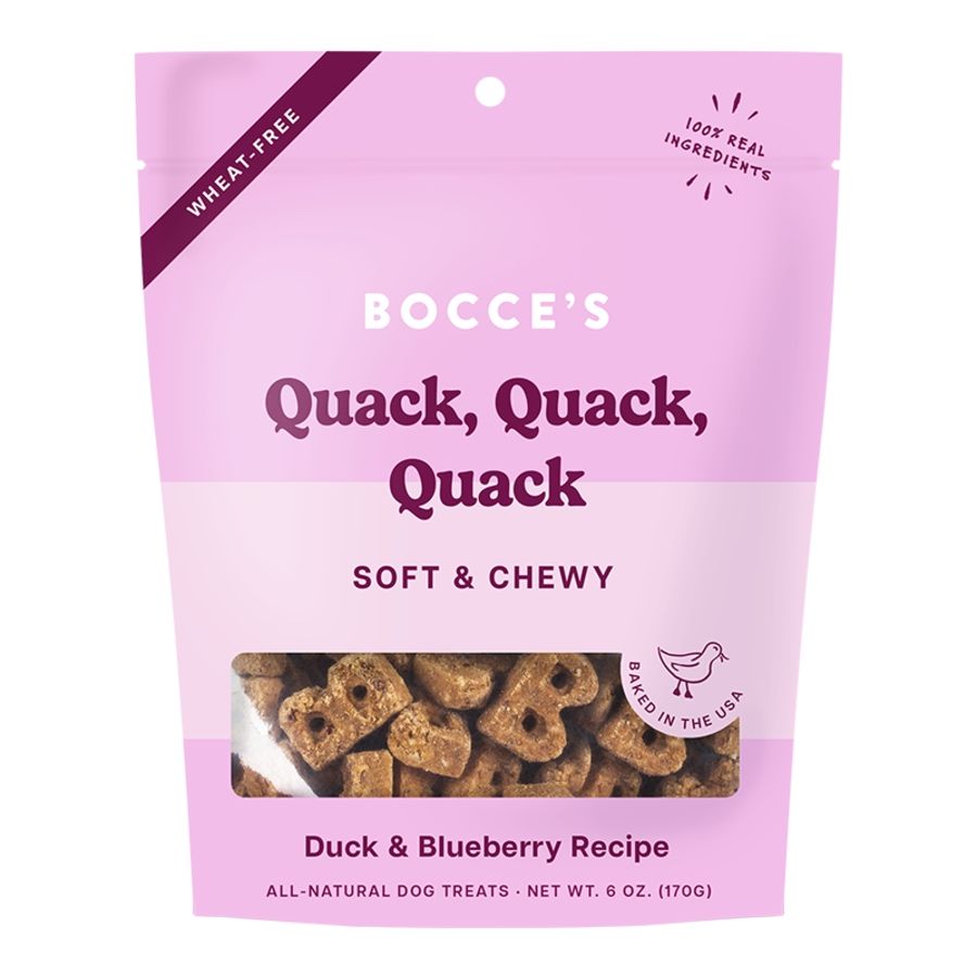 Bocce&#39;s Dog Soft &amp; Chewy Quack Quack 6oz