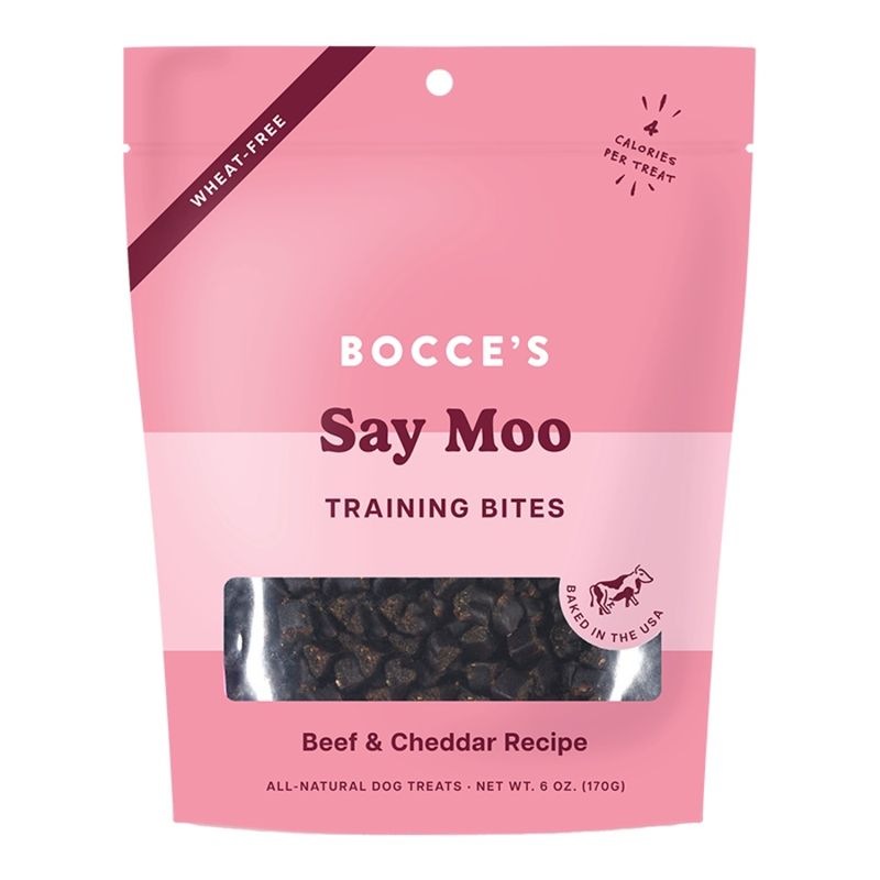 Bocce's Dog Training Bites Say Moo 6oz