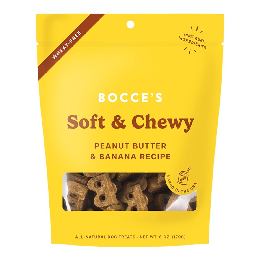 Bocce&#39;s Dog Soft &amp; Chewy Peanut Butter Banana 6oz