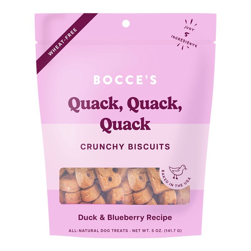 Bocce's Dog Crunchy Biscuits Quack Quack Quack 5oz