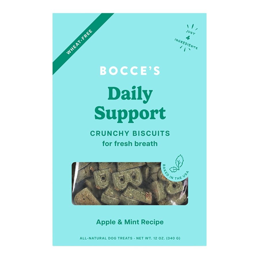 Bocce&#39;s Dog Crunchy Biscuits Breath Aid 12oz