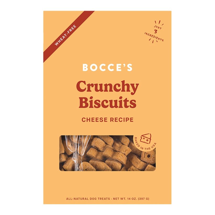 Bocce&#39;s Dog Crunchy Biscuits Cheese 14oz