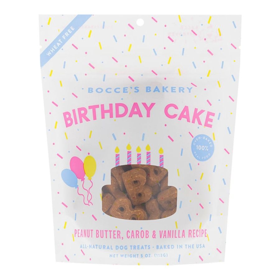 Bocce&#39;s Dog Crunchy Biscuits Birthday Cake 5oz