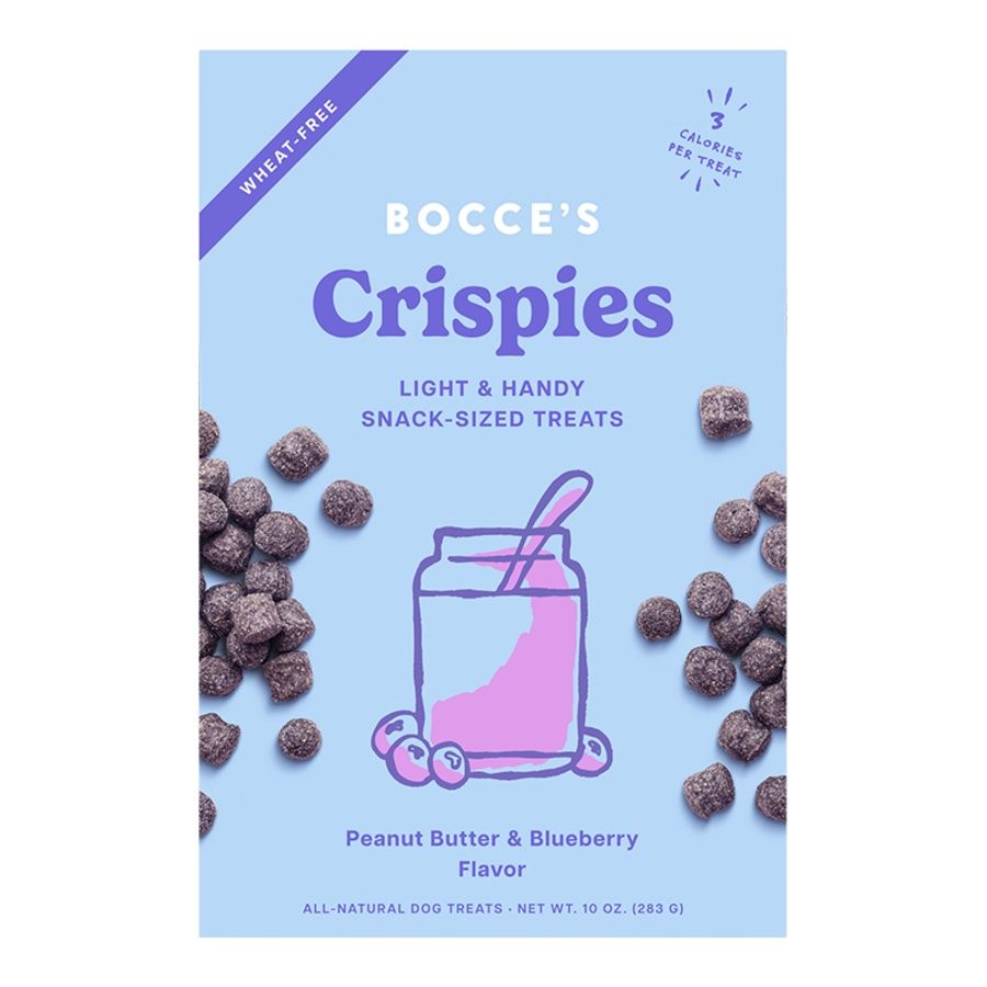 Bocce&#39;s Dog Crispies Peanut Butter &amp; Blueberry 10oz