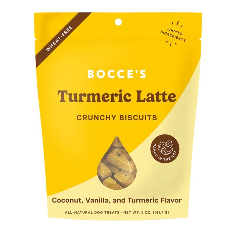 Bocce's Dog Crunchy Biscuits Tumeric Latte 5oz