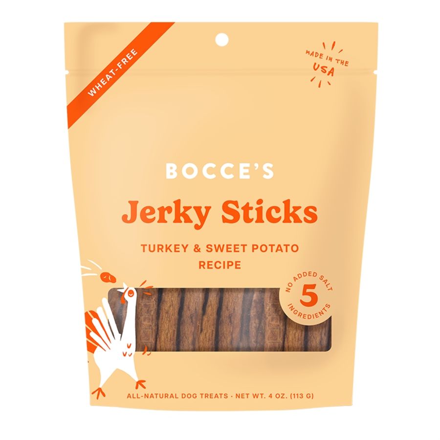 Bocce&#39;s Dog Jerky Sticks Turkey 4oz