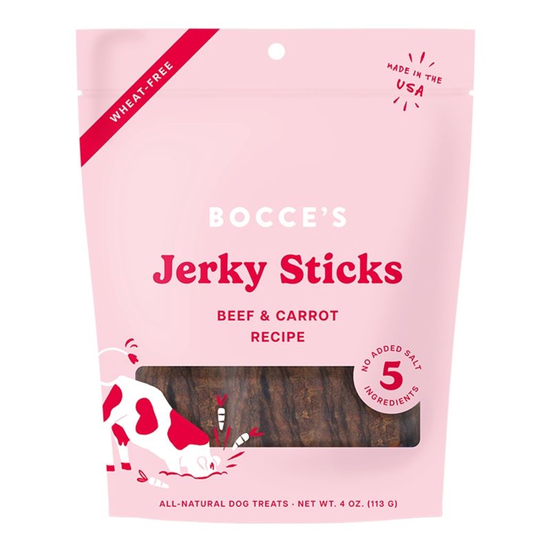 Bocce's Dog Jerky Sticks Beef 4oz