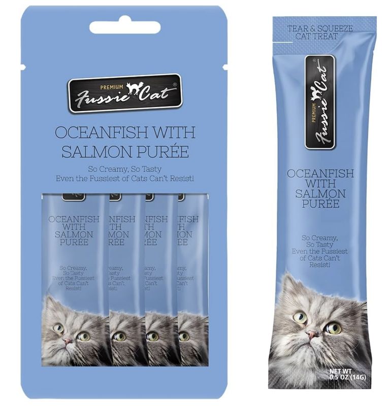 Fussie Cat Puree Oceanfish &amp; Salmon 2oz