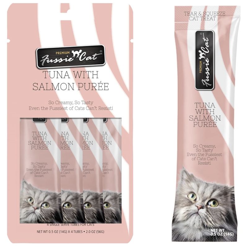 Fussie Cat Puree Tuna &amp; Salmon 2oz