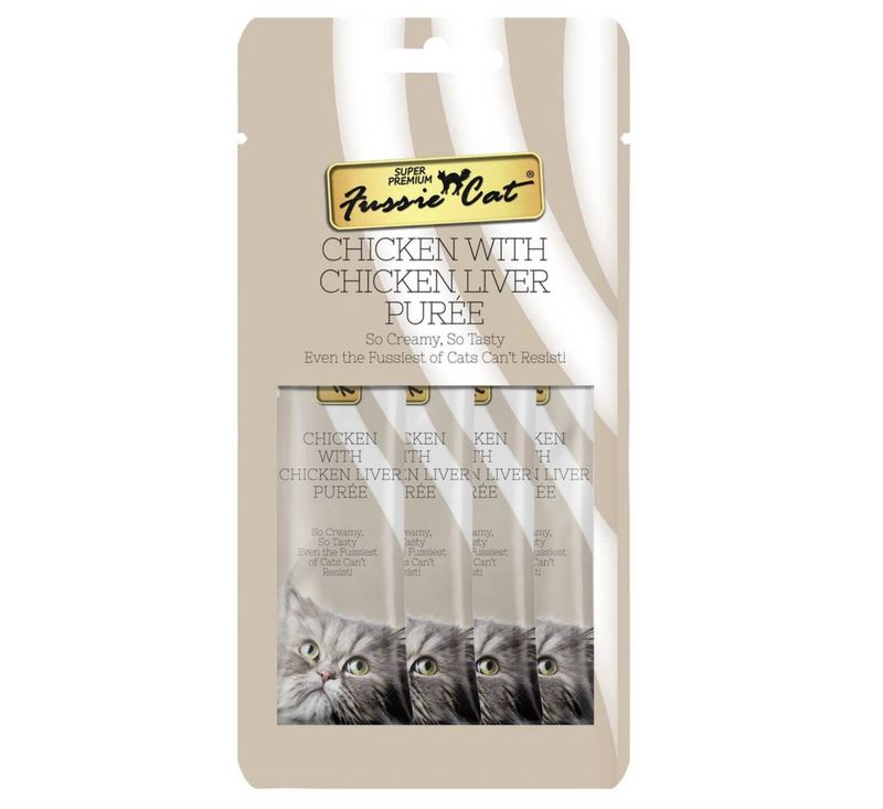 Fussie Cat Puree Chicken &amp; Chicken Liver 2oz
