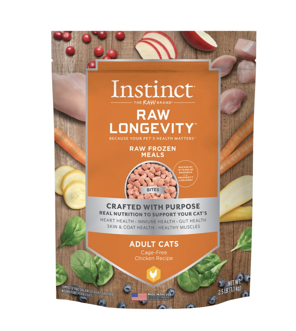 Instinct Cat Frozen Raw Longevity Chicken Bites 2.5lb