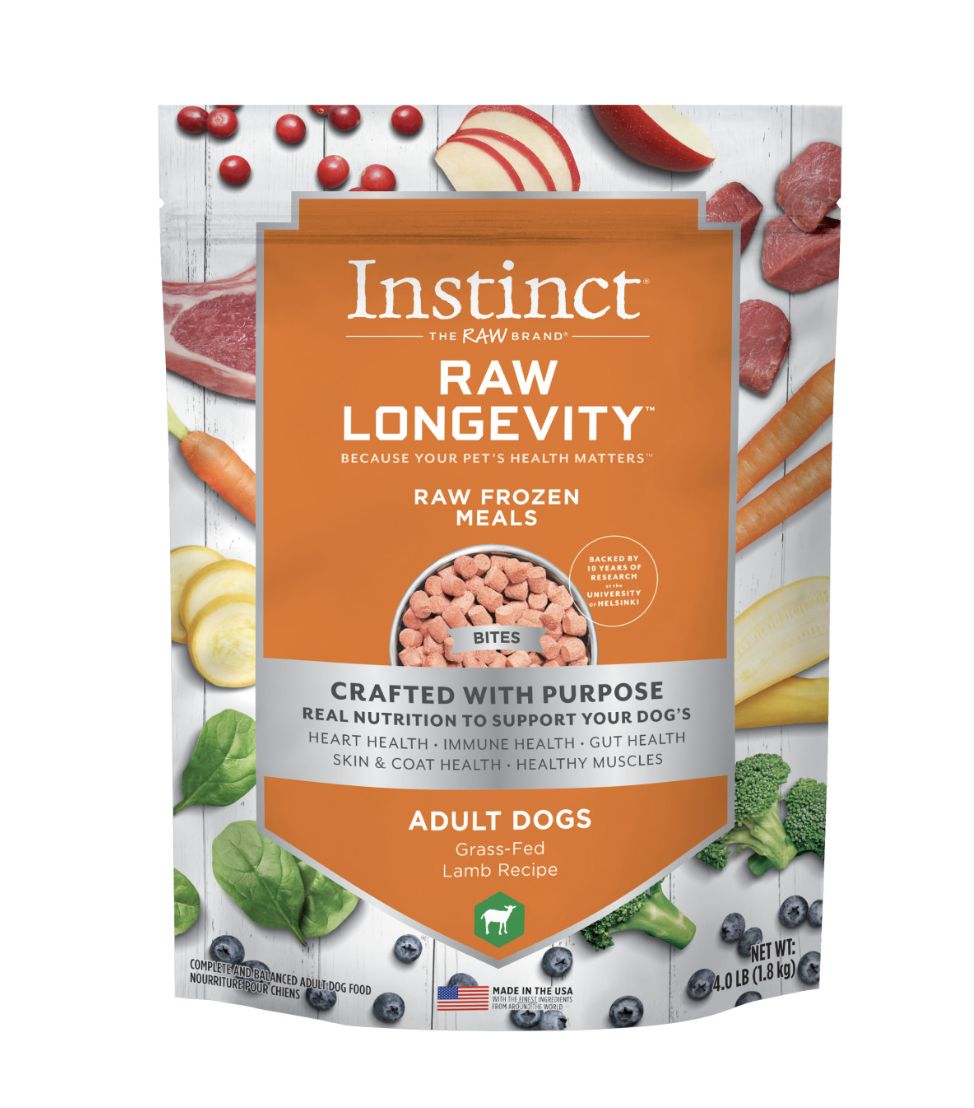 Instinct Dog Frozen Raw Longevity Lamb Bites 4lb