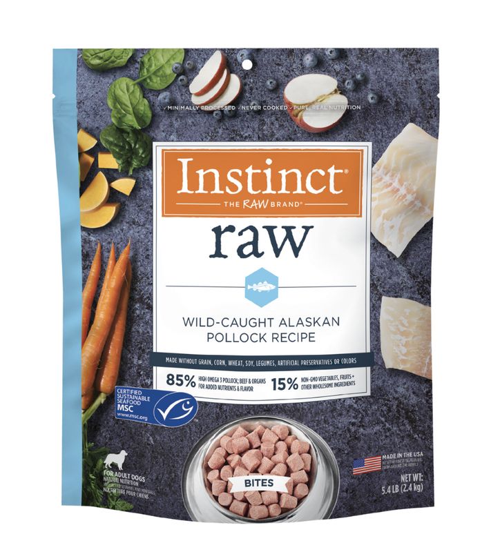 Instinct Dog Frozen Raw Bites Alaskan Pollock 2.7lb