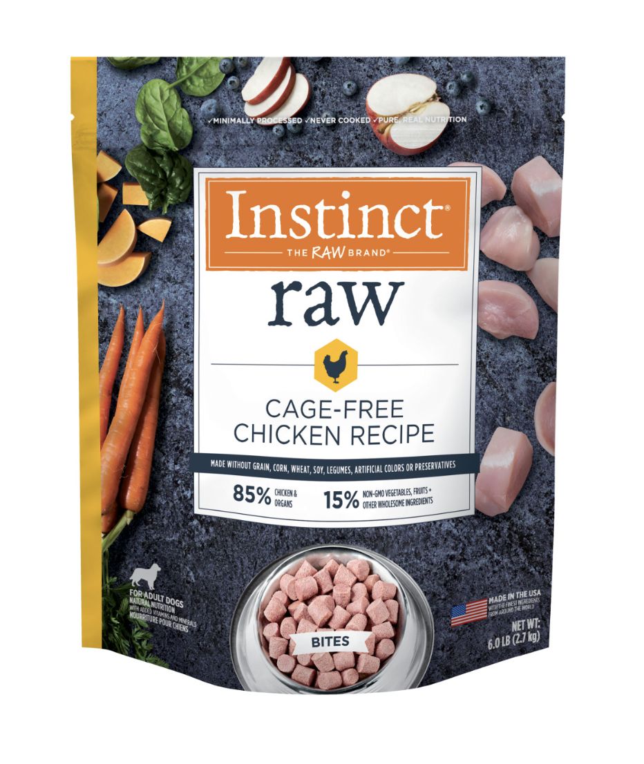 Instinct Dog Frozen Raw Bites Chicken 3lb