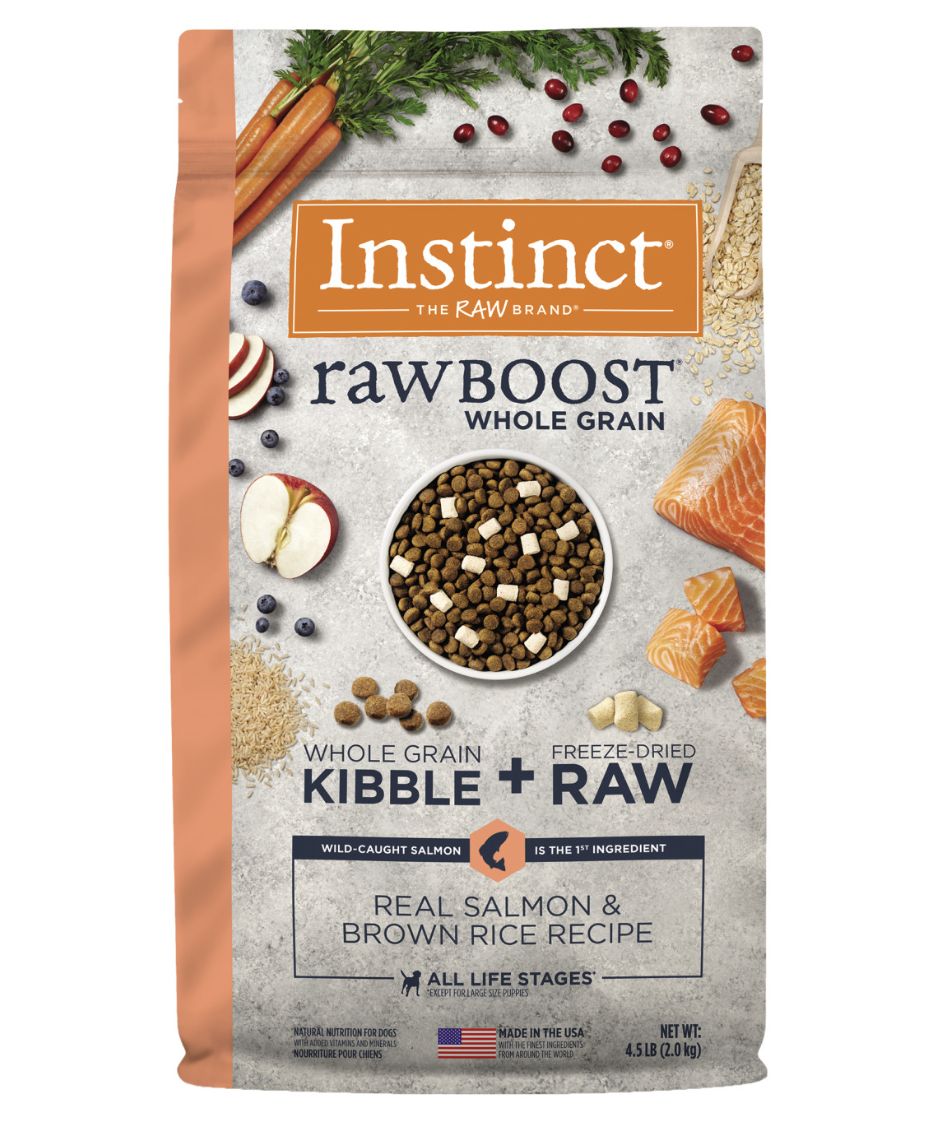 Instinct Dog Raw Boost Whole Grain Salmon &amp; Brown Rice, Size: 4.5lb
