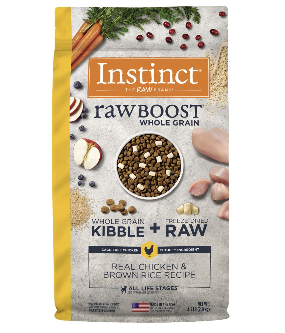 Instinct Dog Raw Boost Whole Grain Chicken &amp; Brown Rice  4.5lb