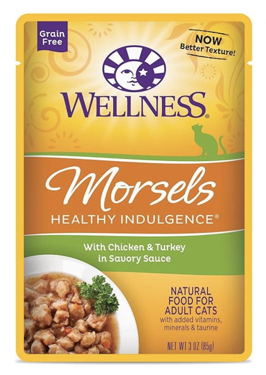 Wellness Cat Morsels Chicken &amp; Turkey Pouches 3oz