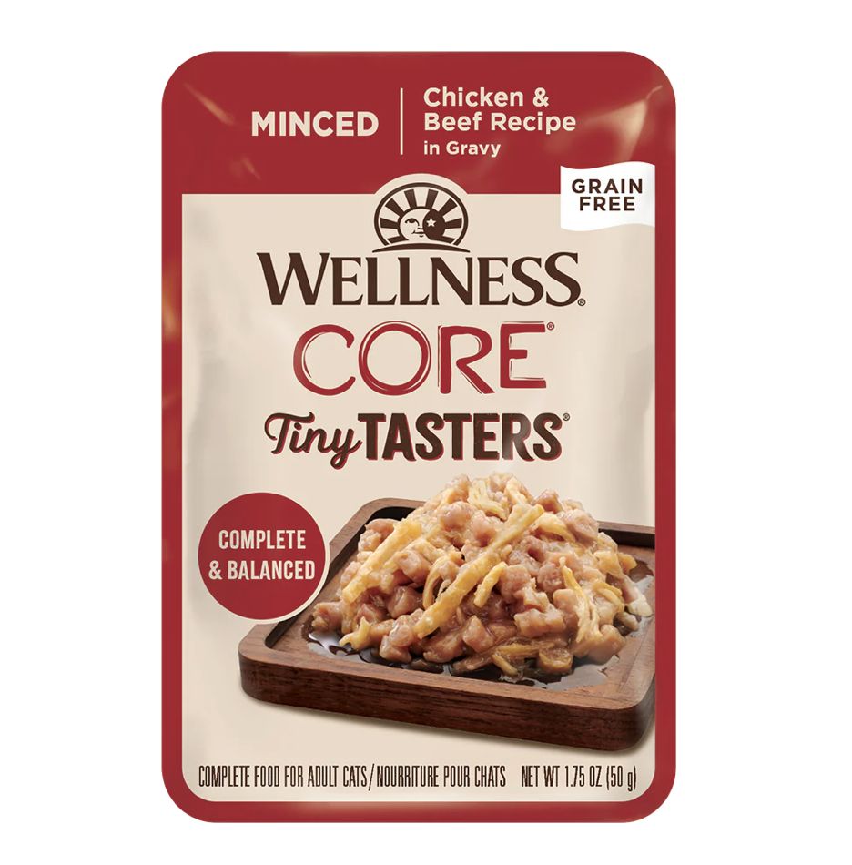 Wellness Cat Tiny Tasters Minced Chicken &amp; Beef 1.75oz