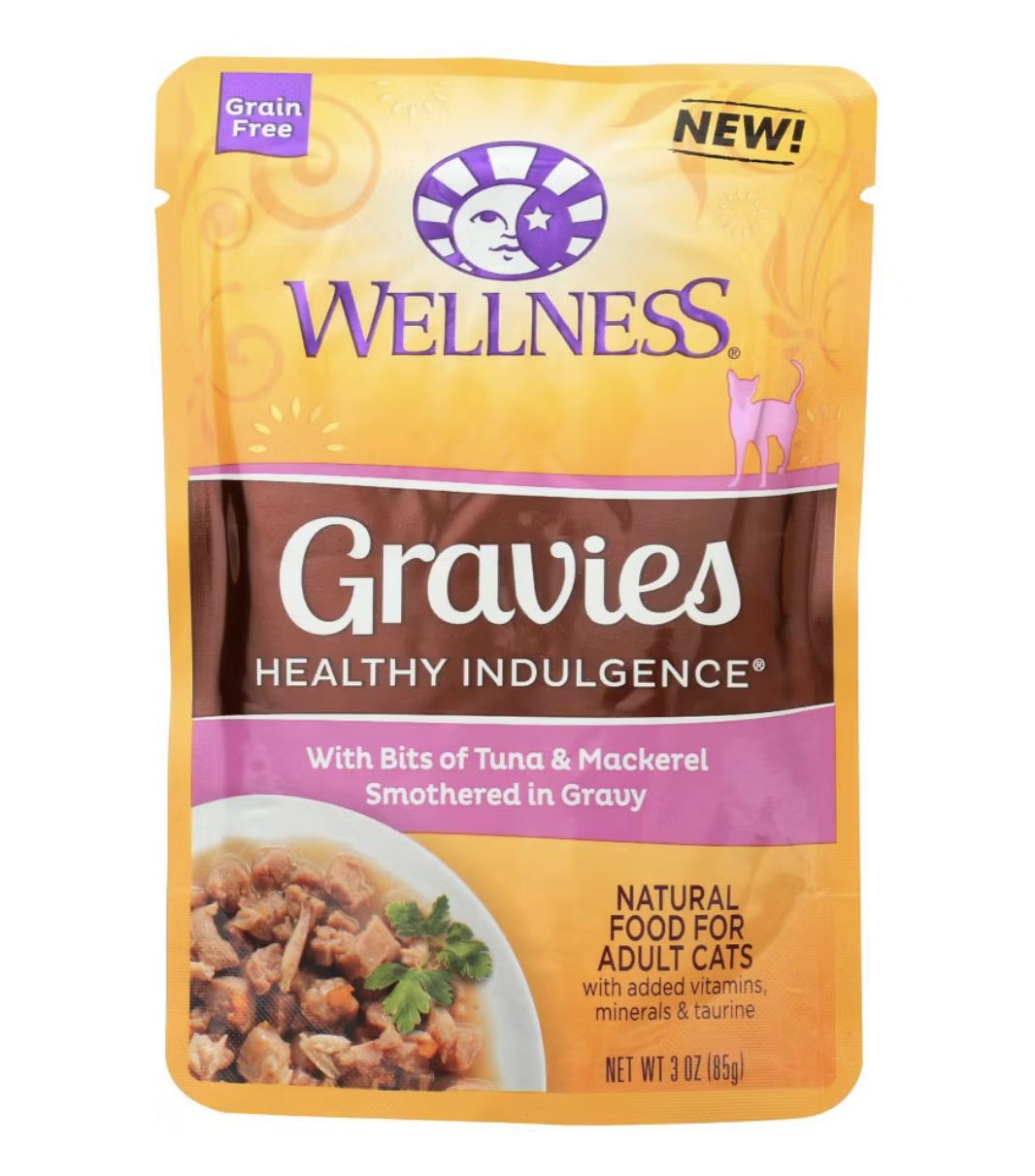 Wellness Cat Gravies Tuna &amp; Mackerel 3oz, Amount: single