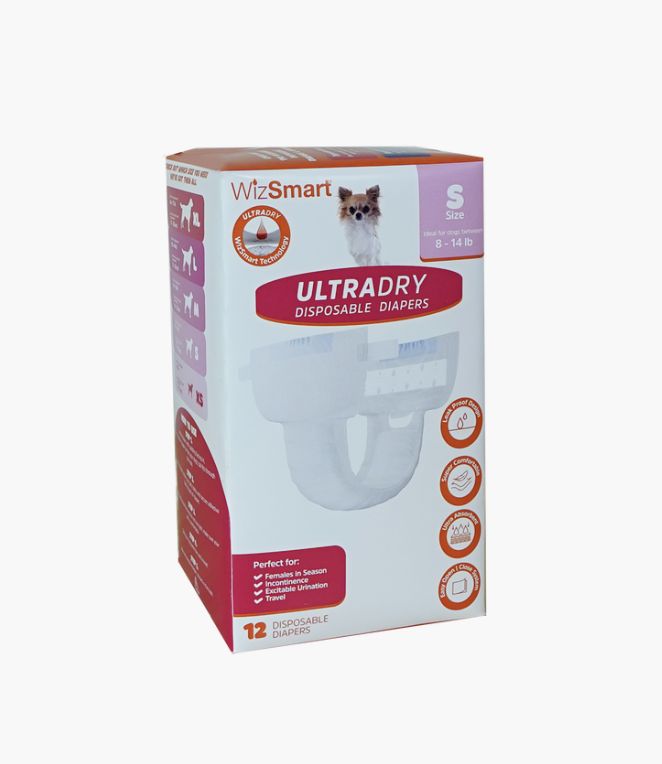 WizSmart Dog UltraDry Disposable Diapers 12ct