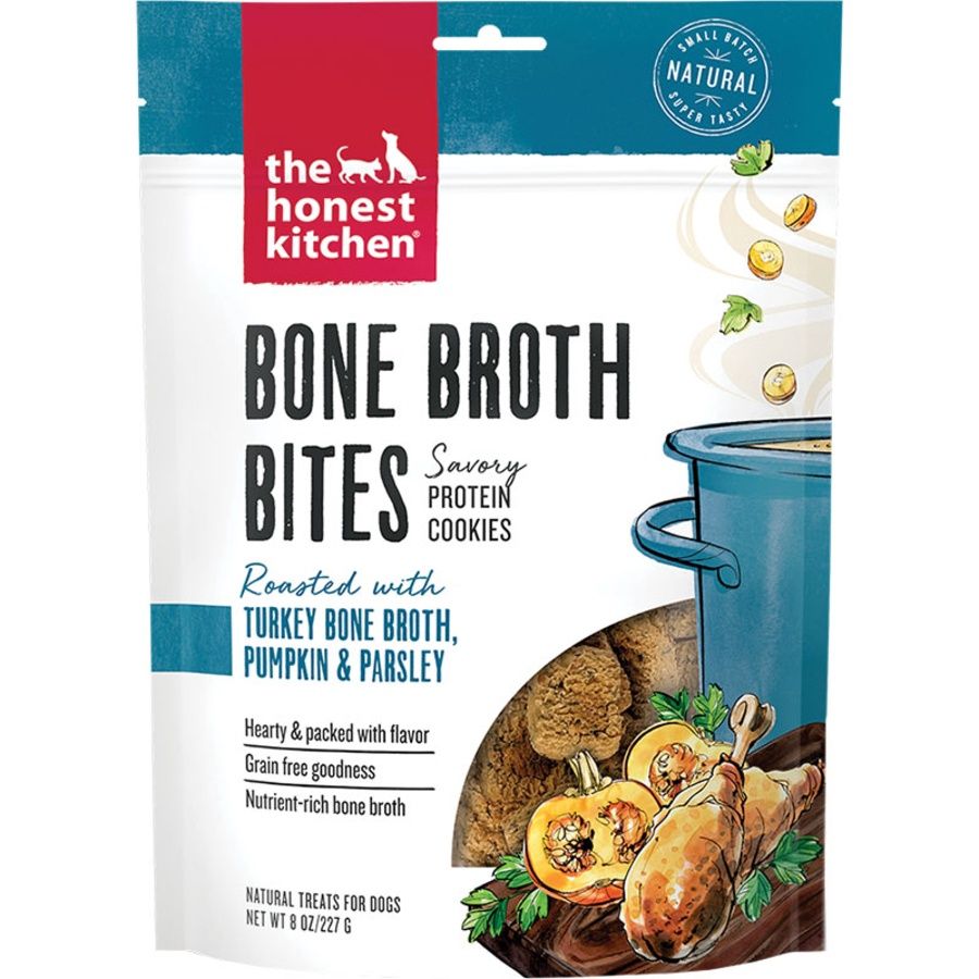 The Honest Kitchen Dog Bone Broth Bites Turkey 8oz