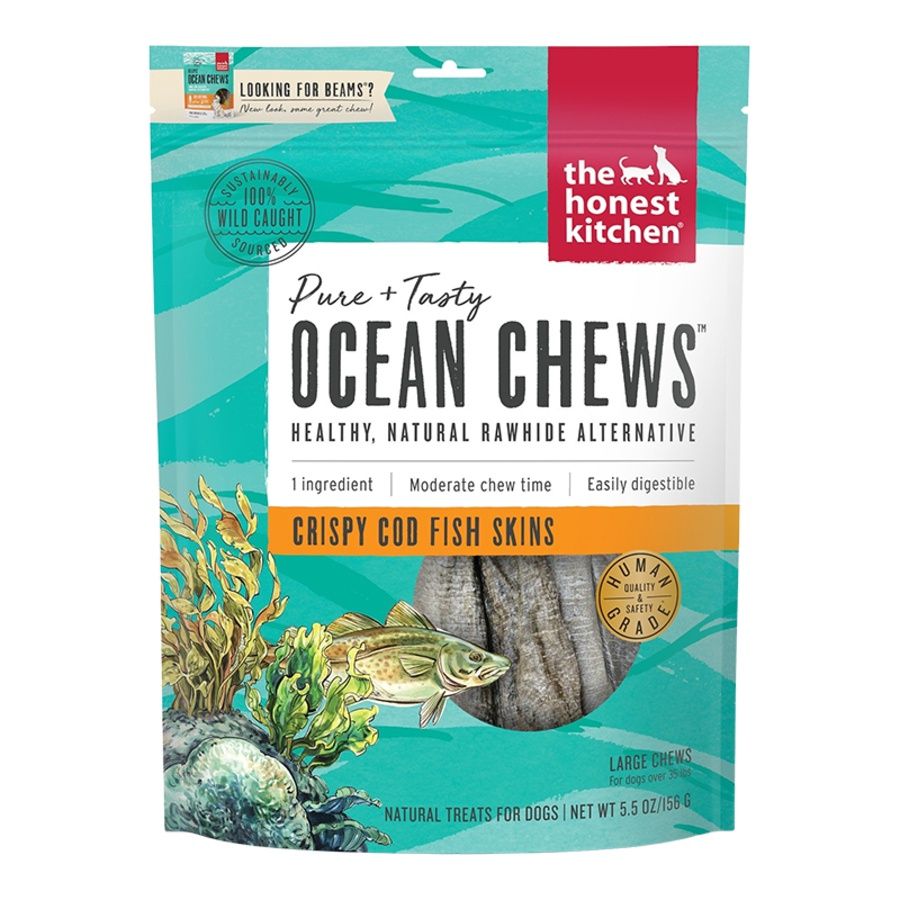 The Honest Kitchen Dog Ocean Chews Crispy Cod, Size: 5.5oz