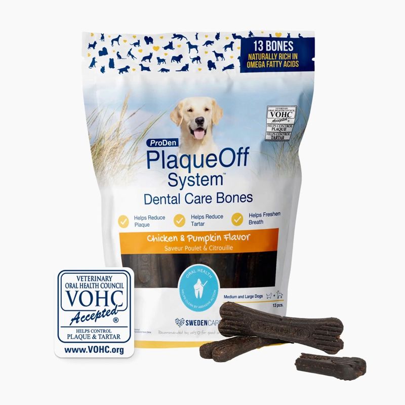 ProDen Plaqueoff Dog Dental Bone Chicken &amp; Pumpkin 17oz
