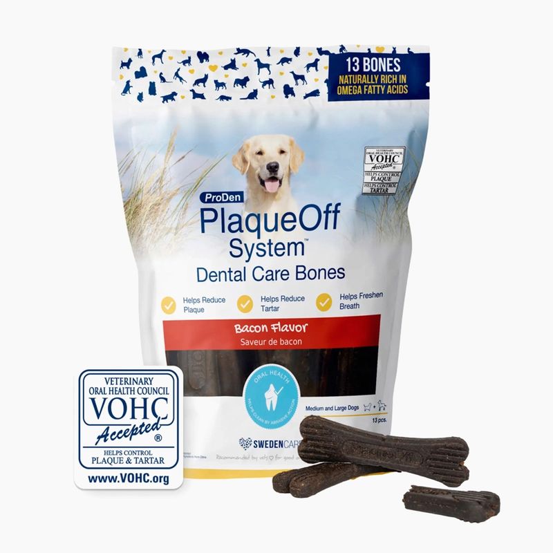 ProDen Plaqueoff Dog Dental Bone Bacon 17oz