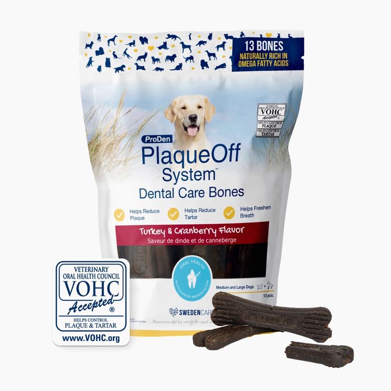 ProDen Plaqueoff Dog Dental Bone Turkey and Cranberry 17oz