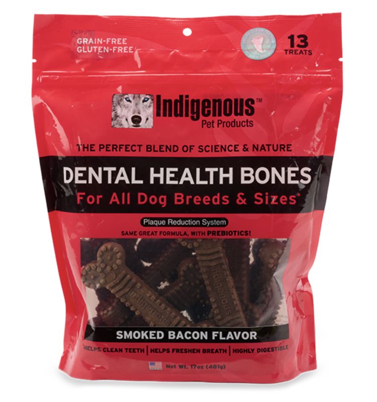 Indigenous Dog Dental Bones Smoked Bacon 17oz