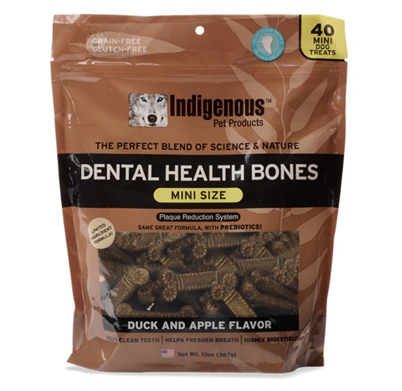 Indigenous Dog Mini Dental Bones Duck &amp; Apple 13oz