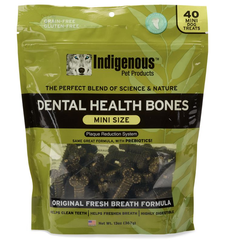 Indigenous Dog Mini Dental Bones Original Fresh Breath 13oz