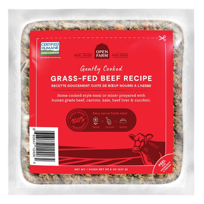Open Farm Dog Frozen Gently Cooked Beef 8oz