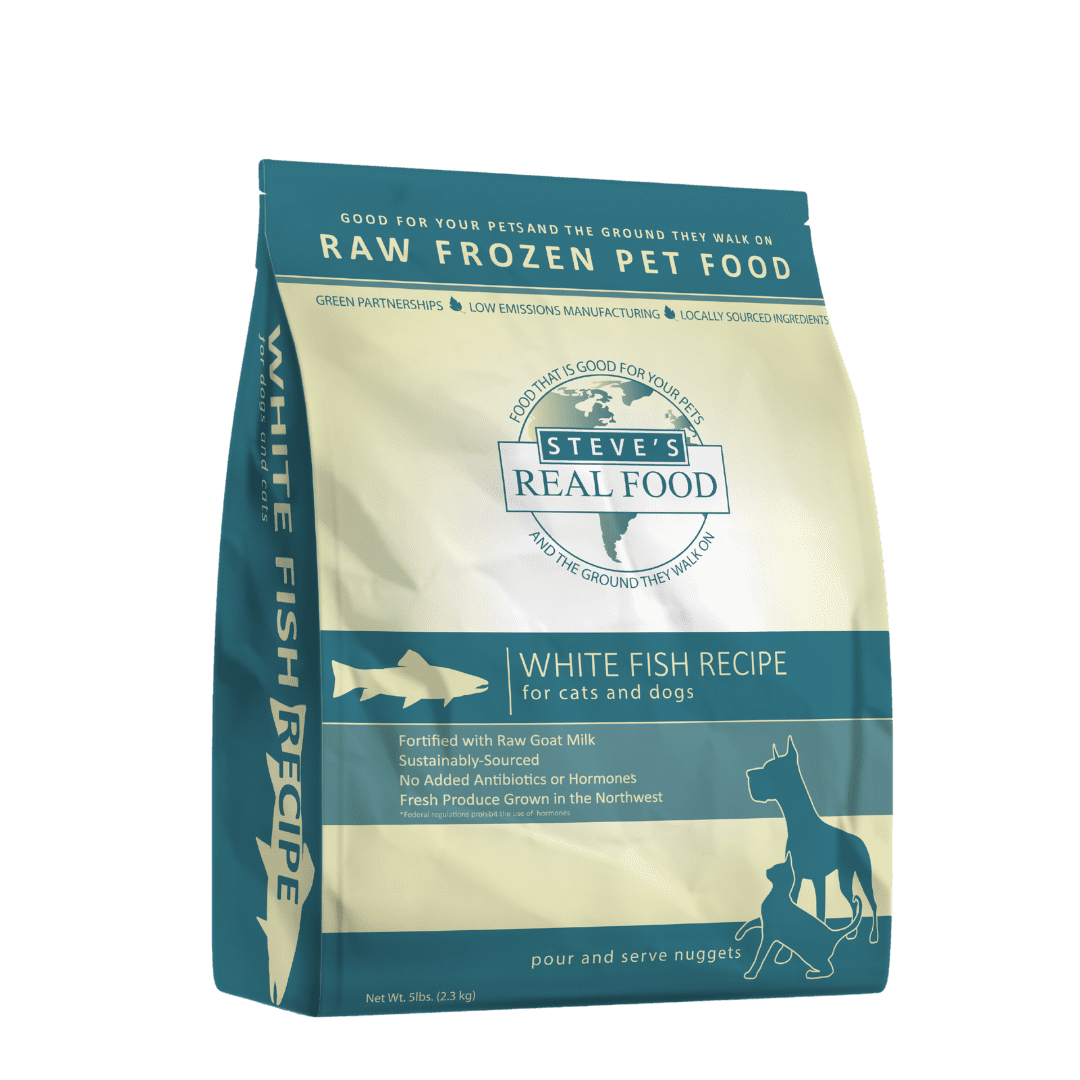 Steve&#39;s Real Food Dog &amp; Cat Frozen Raw Whitefish, Size: 5lb