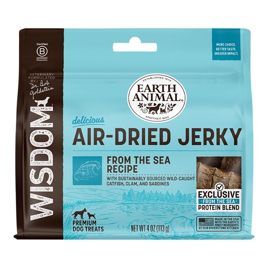 Earth Animal Dog Wisdom Air Dried Jerky From the Sea 4oz