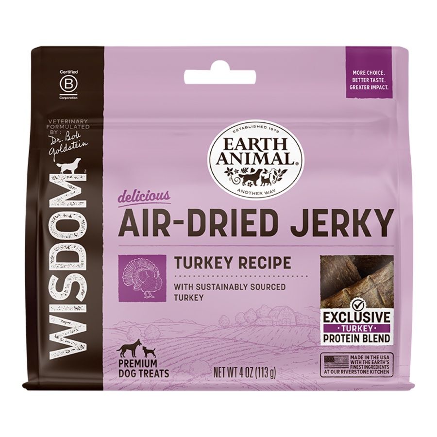 Earth Animal Dog Wisdom Air-Dried Jerky Turkey 4oz