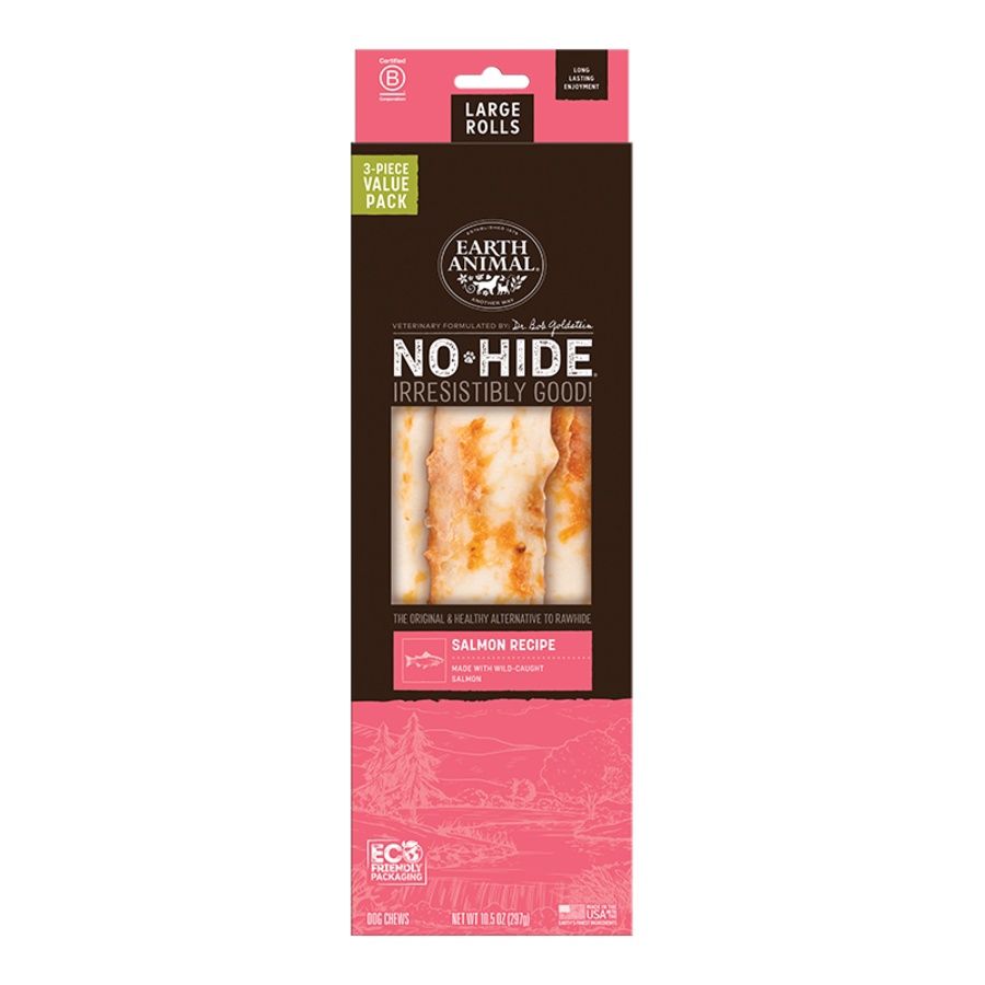 Earth Animal Dog No-Hide Value Pack Salmon, Size: Large 3pk