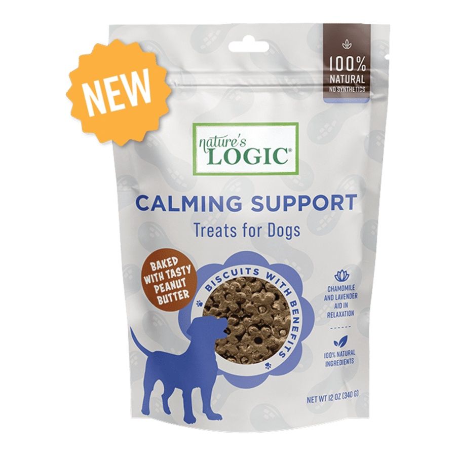 Nature&#39;s Logic Dog Biscuit Calming Support Peanut Butter 12oz