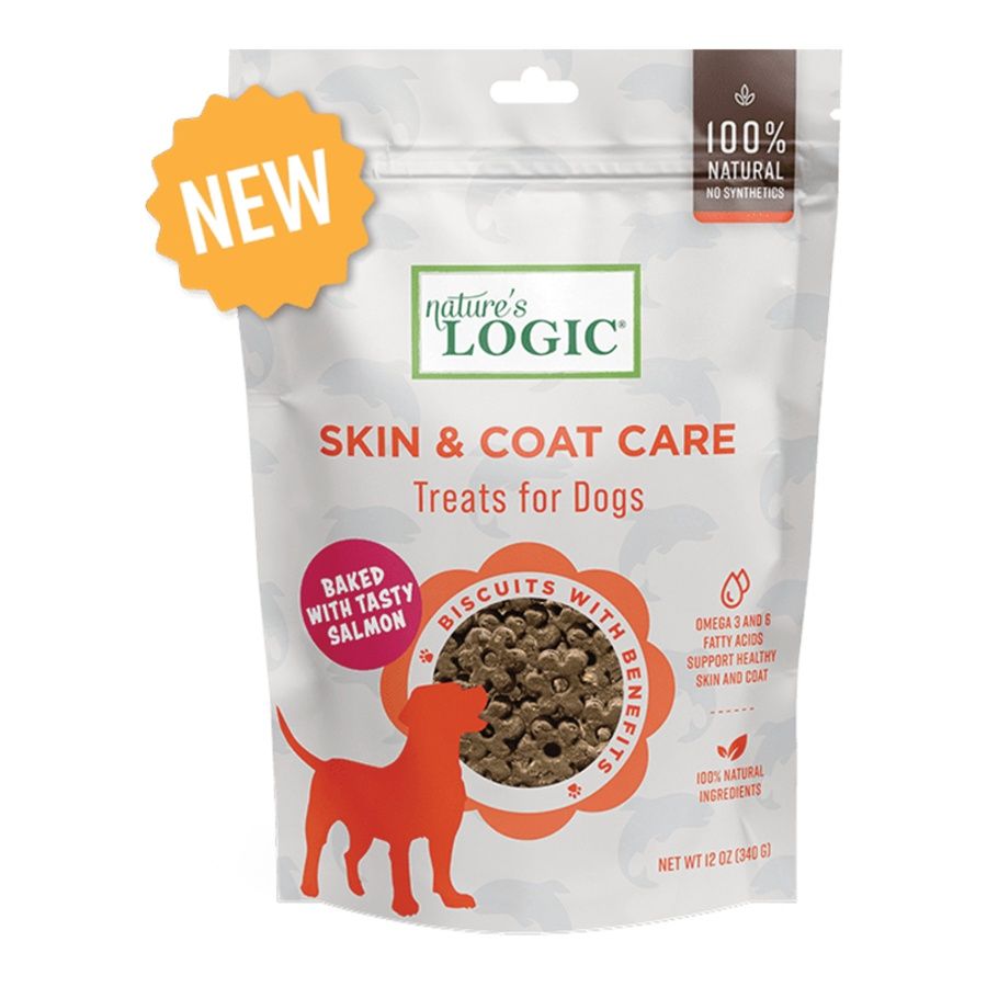 Nature&#39;s Logic Dog Biscuit Skin &amp; Coat Care Salmon 12oz