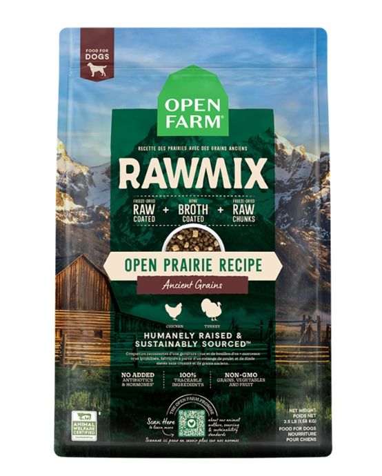 Open Farm Dog Ancient Grains Rawmix Prairie, Size: 3.5lb