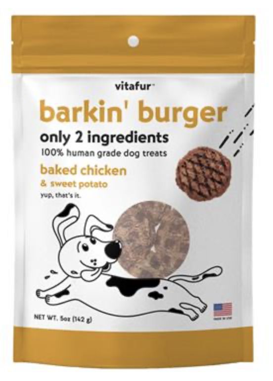 Vitafur Dog Barkin Burger Chicken &amp; Sweet Potato 5oz